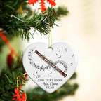 Personalized Oboist Christmas Ceramic Ornament 2025, Custom Text Name & Year Oboe Ornament Gift for Student Friend, Oboe Teacher Christmas Tree Ornaments, Musical Instruments Xmas Decorations