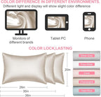 Silk Body Pillow Cover with Zipper, Mulberry Silk Pillow Cases Body Size Ultra Smooth and Soft Breathable Cooling Silk Satin Body Pillowcase for Hair and Skin (20x54 Inches, 1 Pack)