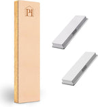 3000 & 6000 Grit Whetstone Plates Set – Extra Fine Corundum Sharpening Stones – Includes Leather Strop & Cleaning Eraser - Compatible Only with Parkway Home Adjustable Rolling Knife Sharpener