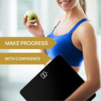 INEVIFIT Bathroom Scale, Highly Accurate Digital Bathroom Body Scale, Measures Weight up to 400 lbs. Includes Batteries
