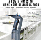 VONCI 750W Commercial Immersion Blender, Electric Hand Blender with 16" Detachable Shaft, Variable Speed 8000-19000RPM,Industrial Immersion Blender for Restaurant Kitchen.Extra Heavy Duty Hand Mixer.