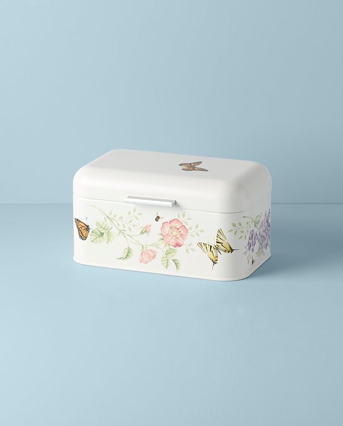 Lenox 892520 Butterfly Meadow Breadbox, 11.25" L x 6.5" W x 6.25" H