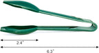 New Star Foodservice 35599 Utility Tong, High Heat Plastic, Straight Edge, 6 Inch, Set of 12, Green