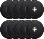 CAP Barbell 2-Inch Olympic Bumper Plate Weight Set with 6 Post Rack | 100-370 lbs | Multiple Options