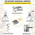 VEVOR Replacement Chopper Blade, 3/8 inch, 3 PCS French Fry Blade Assembly with 6 Extra Knives, Stainless Steel Dicer Parts and Push Block for Cutting Potatoes Carrots Onions Cucumbers Mushrooms