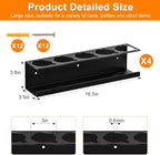 Spray Can Holder Organizer, 4 Pack Bottle Holder Wall-Mounted, Black Steel Spray Paint Can Rack Organizer for Garage, Shop, Home & Workspace
