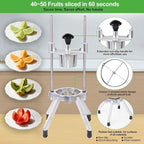 Commercial Lemon Cutter 4-Section with V-Shaped 420 Stainless Steel Blades，Easy Wedger Stainless Steel Blade Fruit Lime Slicer NSF Certified Easy-to-Use for Bar Restauran