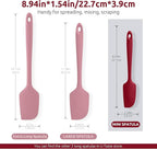 U-Taste Small Mini Silicone Spatula: 9×2inch 600ºF Heat-Resistant Food-Grade Jar Scraper for Kitchen Use, Non-Stick Seamless Flexible Baking Utensil for Mixing, Scraping Jam in Bowl or Cup (Red)