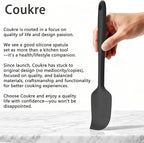Coukre Silicone Spatula Set of 5,High Temperature Resistant, Food Grade Silicone, Dishwasher Safe, for Baking, Cooking (Pure Dark Blue)