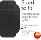 RESILIA Large Under Grill Mat – Heavy Duty, Reusable Outdoor Floor Protector Mats for Deck, Patio, & Garage – 72 Inch x 48 Inch with 12 Inch Splatter Protection Lip, Black Diamond Plate, Made in USA