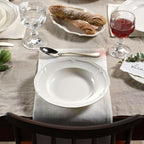 Villeroy & Boch Manoir 18-Piece Dinnerware Set, Plates & Bowls, Premium Porcelain, Made in Germany, Dishwasher & Microwave Safe, Rich, Creamy White