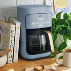 Beautiful 14 Cup Programmable Coffee Maker, Touch Display, 1200W, Brew Strength Control, Keep Warm, Pause & Serve, Glass Carafe, Reusable Filter, Auto Shut-Off, Matte Finish (Cornflower Blue)