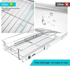 Pull Out Cabinet Organizer 11" W X 17" D, Slide Out Drawers For Kitchen Organizers and Storage, Pull Out Drawers For Cabinets Capacity Heavy Duty Caddy, Cabinet Shelves Chrome-Plated, Bathroom Pantry