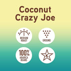 Joe Knows Coffee Coconut Crazy Joe, 12 oz Bag – Medium Roast Coffee