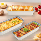 3-Pack 13×5 Inch Loaf Pan for Baking Bread, Nonstick Carbon Steel Bread Pan, Rust-Resistant & Warp-Resistant Full-Size Large Loaf Pan for Homemade Bread, Banana Loaf and Meatloaf
