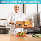 Vitafit 33lb/15kg Digital Food Scale in High Precision 0.1oz/1g, Our Own Kitchen Scale Professional Factory Since 2001, Kitchen Essentials for Cooking & Baking, LED, 3*AAA Battery, Refreshing Orange