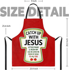 Funny Men Cooking Grilling Aprons Belly BBQ Funny Gag Gifts for Christmas, White Elephant Gift Exchange (Tomato, One Size)