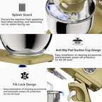 8.45 QT All Metal Dough Mixer,10 Speed Large Capacity Kitchen Stand Mixer with Digital Timer & Tilt-Head, Electric Mixer with Whisk Dough Hook Mixing Beater for Baking,Cakes,Cookie,Bread,Salad