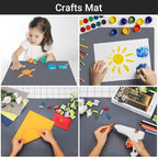 Gartful Oversize Silicone Mat for Craft, 27.6X 19.7 inches Silicone Sheet for Resin Jewelry Casting Mat Pad Countertop Protector, Nonstick Table Placemat, Dark Gray & Translucent, Pack of 2