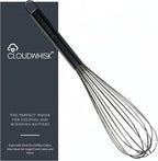 CLOUDWHISK™ 14-Inch Professional Balloon Large Stainless Steel Metal Cake Whisk. Specially designed for Folding and Blending Cake Batters to Achieve Fluffier Cakes