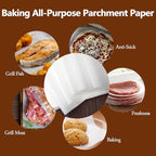 120PCS Thickened Precut Parchment Paper Sheets, 12×16 In Heavy Duty Non-Toxic & Unbleached Parchment Baking Paper, Parchment Paper for Baking, Grilling, Comes in Convenient Packaging