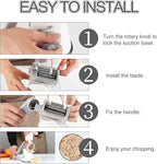 Ourokhome Rotary Cheese Grater Hand Crank, Kitchen Shredder Speed Mandolin Slicer Nuts Grinder with Handle and Drum Blades for Cheese, Vegetable, Walnuts, Chocolate, Potato, Carrot, 3 Blades, White