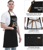 REHAVE Gift Ideas For Her Him - Birthday Gifts For Men, Dad, Husband, Boyfriend, Brother - Funny BBQ Apron for Men with Pockets, Dad Gifts from Daughter, Son - Cooking Gifts, BBQ Gifts, Grill Apron