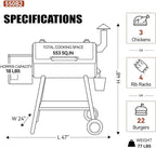 Z GRILLS ZPG 550B2 Wood Pellet Smoker, 8 in 1 BBQ Grill with Latest PID Technology LCD Controller, Auto Temperature Control, Meat Probe, 553 sq in Black