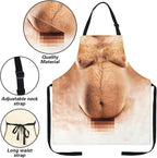 Funny Men Cooking Grilling Aprons Belly BBQ Funny Gag Gifts for Christmas, White Elephant Gift Exchange