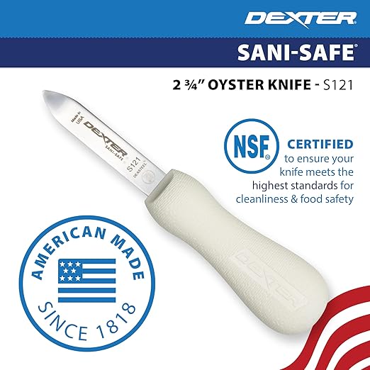 Dexter-Russell – 2.75" New Haven Style Oyster Knife - Sani-Safe Series, Carbon Steel, medium, Original version