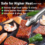 GRILLART BBQ Grill Mats for Outdoor Grill - Nonstick 600 Degree Heavy Duty Grilling Mat (Set of 2) - Reusable BBQ Grill Accessories Sheets -Works on Electric Grill Gas Charcoal BBQ - Gifts for Men Dad
