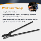 Blacksmith Tongs Set - V-Bit, Flat, Blade, Square Jaw, Wolf Jaw Tongs (5PCS)