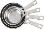 Le Creuset Batch-Baking Measuring Cups, Stainless Steel, Set of 4 (2/3 & 3/4 & 1.5 & 2 cups)
