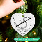Personalized Flute Player Ceramic Ornament with Text Name & Year, Custom Flutist Christmas Tree Ornament, Flute Musical Instrument Xmas Ornaments 2025, Gift for Music Lover Student Friend