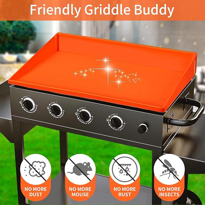 Silicone Griddle Mat 29” for Blackstone,Upgraded Full-edge Heavy Duty Food Grade Non-Stick Griddle Cover,Grill Buddy Mat Protect Your Griddles from Dirt & Rust (29 inch)