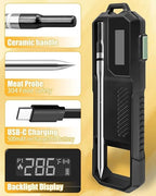 Meat Thermometer with Ultra-Thin Probe, Single Probe Thermometer