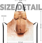 Funny Men Cooking Grilling Aprons Belly BBQ Funny Gag Gifts for Christmas, White Elephant Gift Exchange