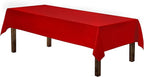 Gee Di Moda Rectangle Tablecloth - 60 x 126 Inch Red Table Cloth for 8 Foot Rectangle Table - Heavy Duty Washable Fabric - for 8 Ft Buffet Table, Holiday Party, Dinner, Wedding & Baby Shower