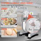 20 QT Stand Mixer, Commercial Industrial Grade Kitchen Electric Food Mixer with Stainless Steel Bowl, 3 Types of Mixing Tools, Built for Professional Baking: Effortlessly Handles Large Recipes