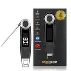 Finaltouch X10 Instant Read Digital Meat Thermometer NSF Certified Waterproof Professional for Cooking Grilling BBQ Baking Candy Oil with Rotating Probe and Backlit Display (Charcoal Gray)