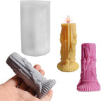 Silicone Jesus Nativity Scene Pillar Mold - Wave Candle Silicone Resin Casting Molds for Candle & Resin & Soap Craft Supplies