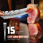 Huusk Japan Knife Feather Knife Hand Forged Viking Knife High Carbon Steel Butcher Knife Boning knife for Meat Cutting Japanese Chef Knives Cooking Knife with Sheath for Kitchen Camping Gift for Dad