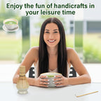 Matcha Whisk Set, 5-Piece Complete Matcha Kit with Traditional Ceramic Bowl, Bamboo Whisk, Scoop, Sifter, Holder, Authentic Beginners and Enthusiasts, Ideal Matcha Gift Set in Jade Green