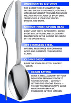 Dalstrong Professional Sauce & Plating Chef Spoon - 304 Stainless Steel - 1.4 TBSP - 9.5" Length - Silver - Metal Serving Spoon - Cooking Kitchen Utensils - Satin Finish Handle for Grip - Chef Knife
