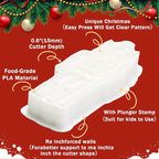 Flycalf Christmas Cookie Cutters Nutcracker Set of 3 with 3D Stamper Holiday Baking Accessories Cutter Molds Gifts for Kids Decorative Party 3.5" Kitchen Cake Supplies