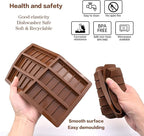 Wax Melt Molds Silicone,Rectangle Silicone Wax Melt Chocolate Bar Mold For Wickless Wax Melt Candles Chocolate Bakeware Molds