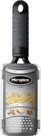 Microplane Home Series Multipurpose Coarse Grater - Easy to Use, Perfect for Everyday Cooking (Black)