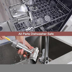 Stainless Steel Meat Grinder Attachment for KitchenAid Stand Mixers, Includes 3 Grinding Plates & 3 Sausage Stuffer Tubes, All-Metal Food Grinder, Dishwasher Safe