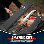 Purple Dragon Slicing Carving Knife – 8.86" Brisket Knife Razor Sharp Japanese Breaking Knives for Meat Cutting - Full Tang Design with Ergonomic Handle - Christmas Gift for Men and Women