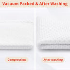 Homaxy 100% Cotton Waffle Weave Kitchen Dish Cloths, Ultra Soft Absorbent Quick Drying Dish Towels, 12 x 12 Inches, 12-Pack, White